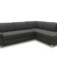 DOMO. collection Ecksofa Panama, klassisches Ecksofa in L-Form, Eckcouch, Sofa Couch, Ecke 254 x 186 cm, in anthrazit