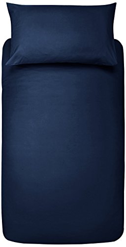 Amazon Basics Mikrofaser-Bettwäsche-Set, Marineblau,Einfarbig, 135 cm x 200 cm / 50 cm x 80 cm x 1