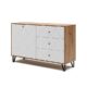 Vicco Sideboard Nizza, Artisan-Eiche/Weiß, 128 x 78 cm