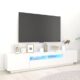 SECOLI tv Schrank led 200cm TV Lowboard mit LED TV Board Fernsehschrank TV-Schrank TV-Kommode tv Bank tv Möbel Sideboard für Wohnzimmer Schlafzimmer Möbel-Weiß-200x35x40 cm