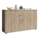 Stella Trading LILLY Kommode in Sonoma Eiche Optik - Modernes Sideboard mit viel Stauraum für Ihren Wohnbereich - 118 x 70 x 30 cm (B/H/T)