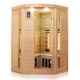 Dewello® Infrarotkabine Infrarotsauna LAKEFIELD 3 140cm x 140cm für 2-3 Personen aus Hemlock Holz mit Vollspektrumstrahler, LED-Farblicht, Bluetooth, FM,MP3,USB